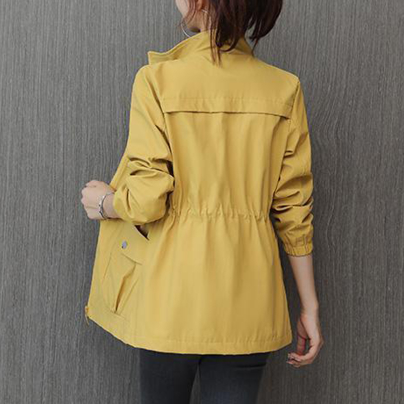 Women's Jackets Double Layer Trench Coat Fall Casual Slim Stand Collar Ladies Jacket 230325
