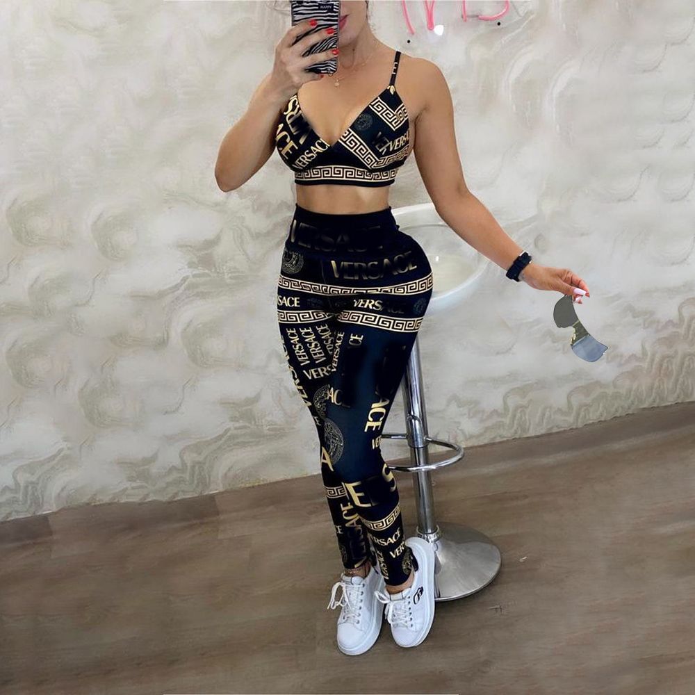 Luxury Two Piece Sets Womens Outifits Fashion Designer Tracksuits Chic and Elegant Brand Set Woman 2 Pieces Summer Female Top and Pants Suit Sport Activewear, Black
Luxury Two Piece Sets Womens Outifits Fashion Designer Tracksuits Chic and Elegant Brand Set Woman 2 Pieces Summer Female Top and Pants Suit Sport Activewear, Black