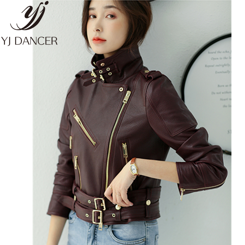 Women's Jackets Special Offer Leather Jacket Female Spring Autumn Short Motorcycle Locomotive Coa NICE0 230324