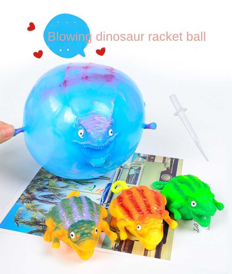 New New Kids Funny Blowing Animals Iate Dinosaur Vent Balls Antistress Hand Balloon Fidget Party Sports Games Toys For Children Gift