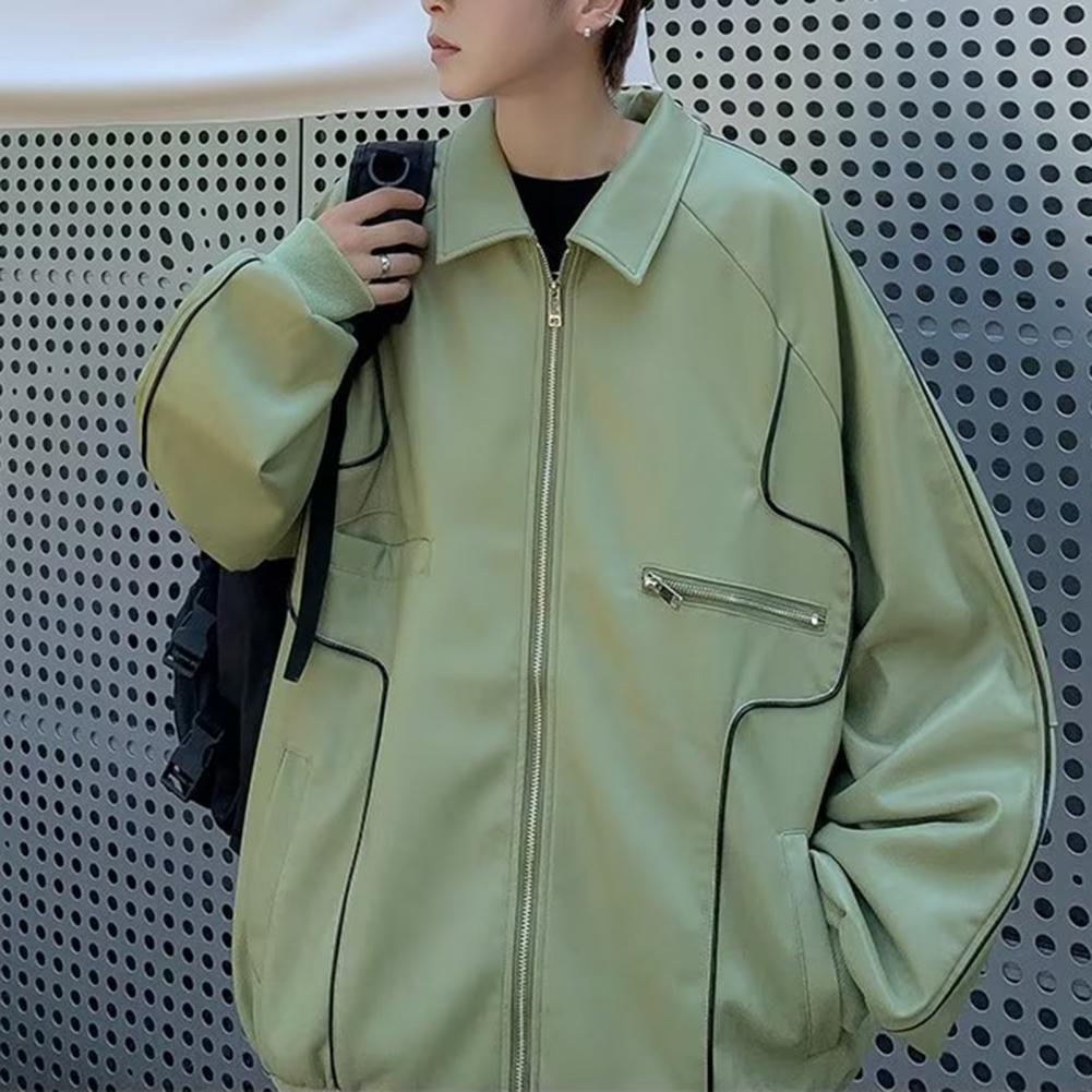 Men's Jackets Stylish Adults Coat Glossy Male Jacket Turn-down Collar Fall Winter Adults Ladies Thickened Coat Cold Resistant 230325