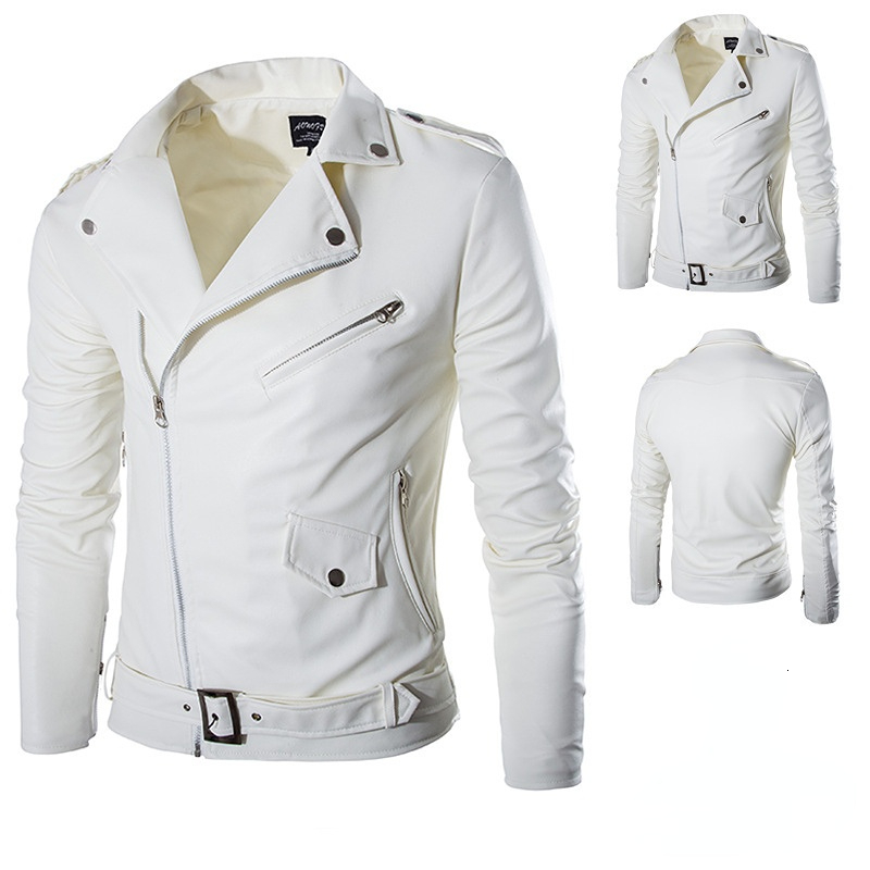 Men's Leather Faux 2023 Spring Autumn Plush Leisure Fashion Coat Slimming Motorcycle Wear 230324