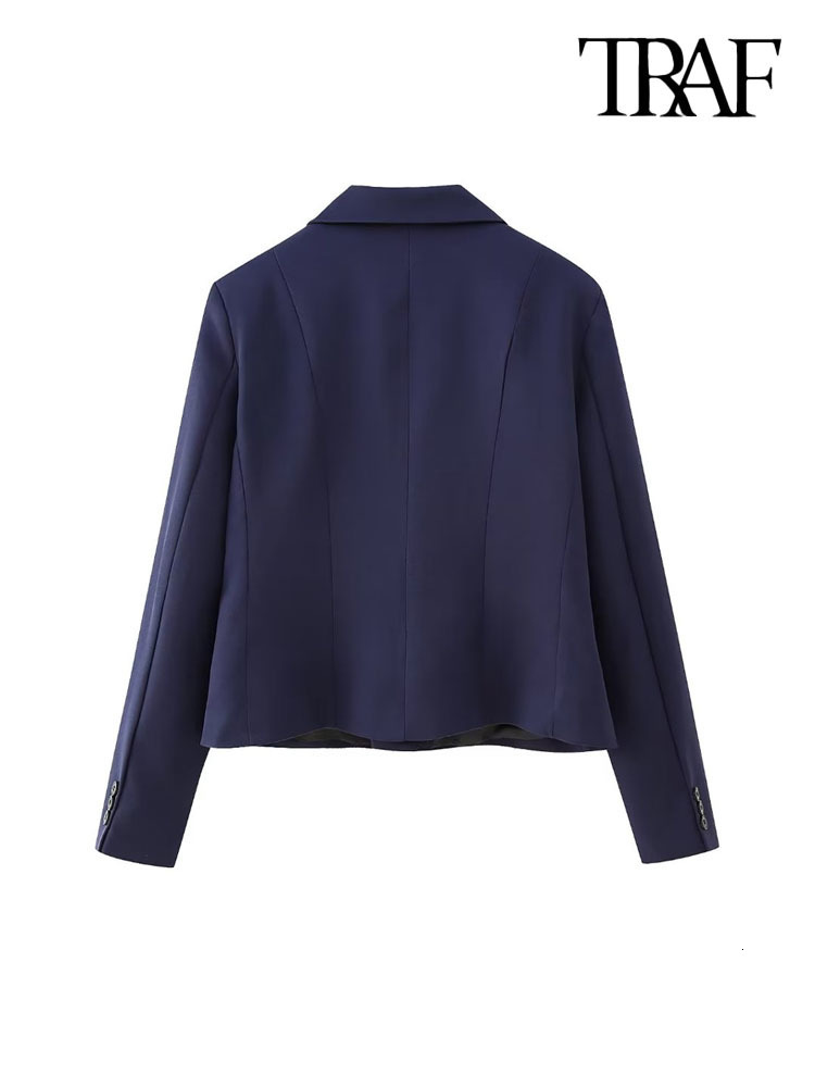 Two Piece Dress TRAF Women Fashion Front Button Blazer Coat And High Waist Back Zipper Pleated Midi Skirt Female Sets Mujer 230324