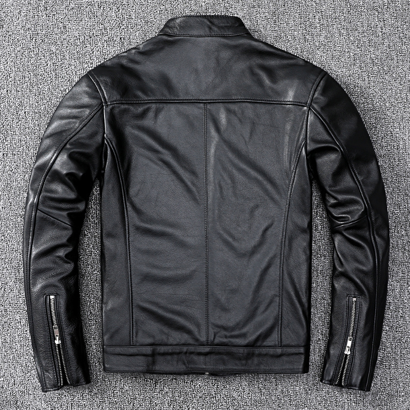 Men's Leather Faux Men 100 Jacket Genuine Vintage Natural Cowskin Coat Spring Autumn Mens Jackets 2023 Chaquetas Hombre 230324