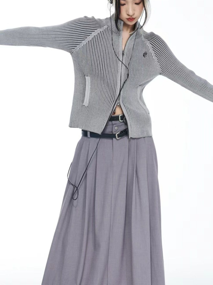 Women's Knits Tees Korean Women Acubi Streetwear Vintage Cyber Y2K Jackets Aesthetic Teachwear Zipper Oversizer Coats Harajuku Zip Up Tops Clothe