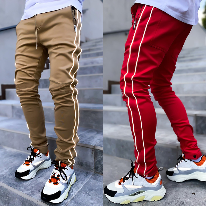 Men's Pants GODLIKEU Cargo Pants Spring Autumn Mens Stretch Multi-Pocket Reflective Straight Sports Fitness Casual Trousers Joggers 230325