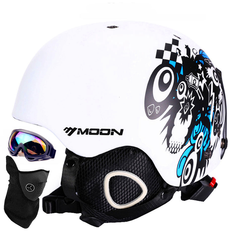 Ski Helmets Man/Women/Kids Ski Helmet Adult Snowboard Helmet Skiing Equipment Goggles Mask And Cover Integrally-molded Safety Skateboard 230324
