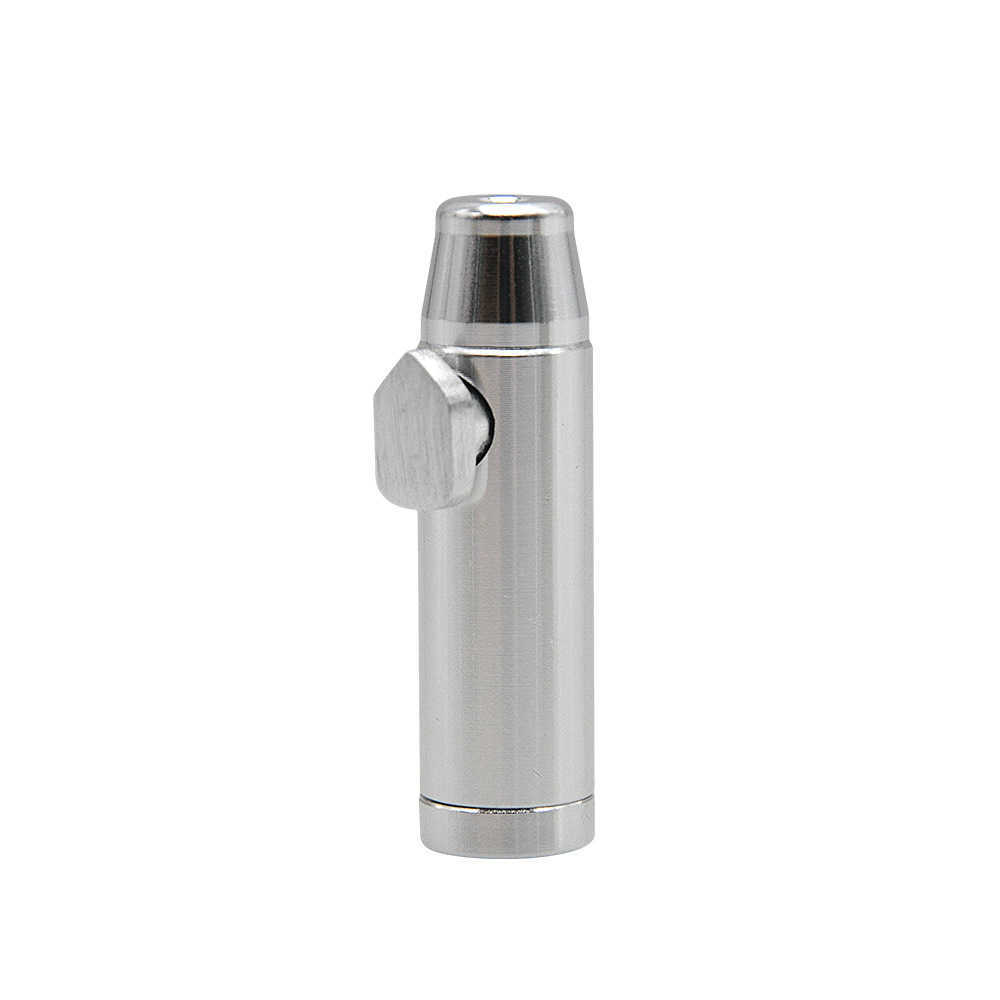 Metal Snuff Dispenser Bullet Rocket Snorer Snuff Snorer Sniffer Portable Aluminum Alloy 1pc 19mmx53mm