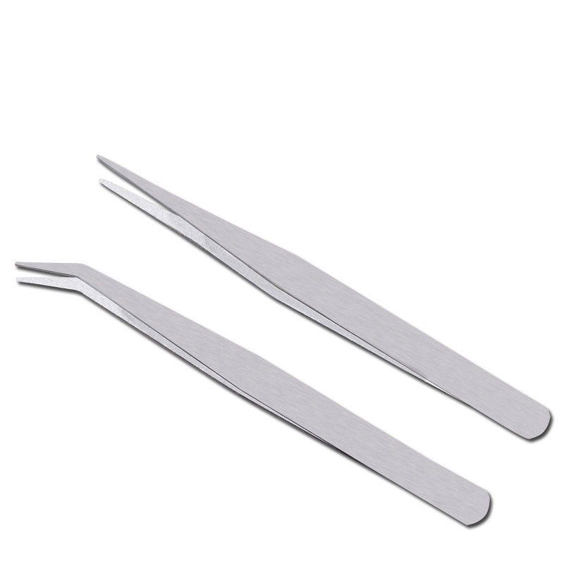 Stainless Steel Eyebrow Tweezers Straight Head Curved Head Tweezers Nipper For DIY Repair Tools Pinzas Para Cejas De Acero Inoxidable Augenbrauenpinze