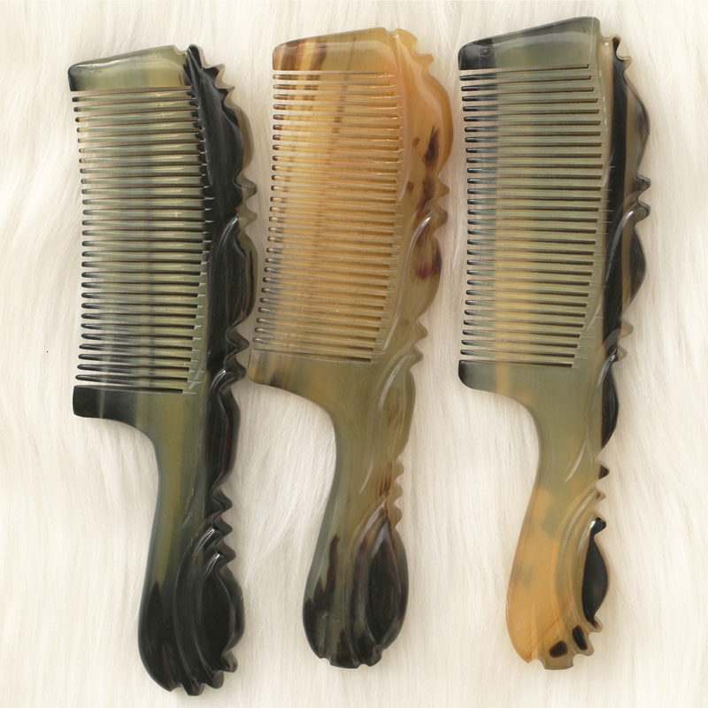 Hair Brushes 1PC Natural Sheep Horn Comb AntiStatic Massage Brushs 230325