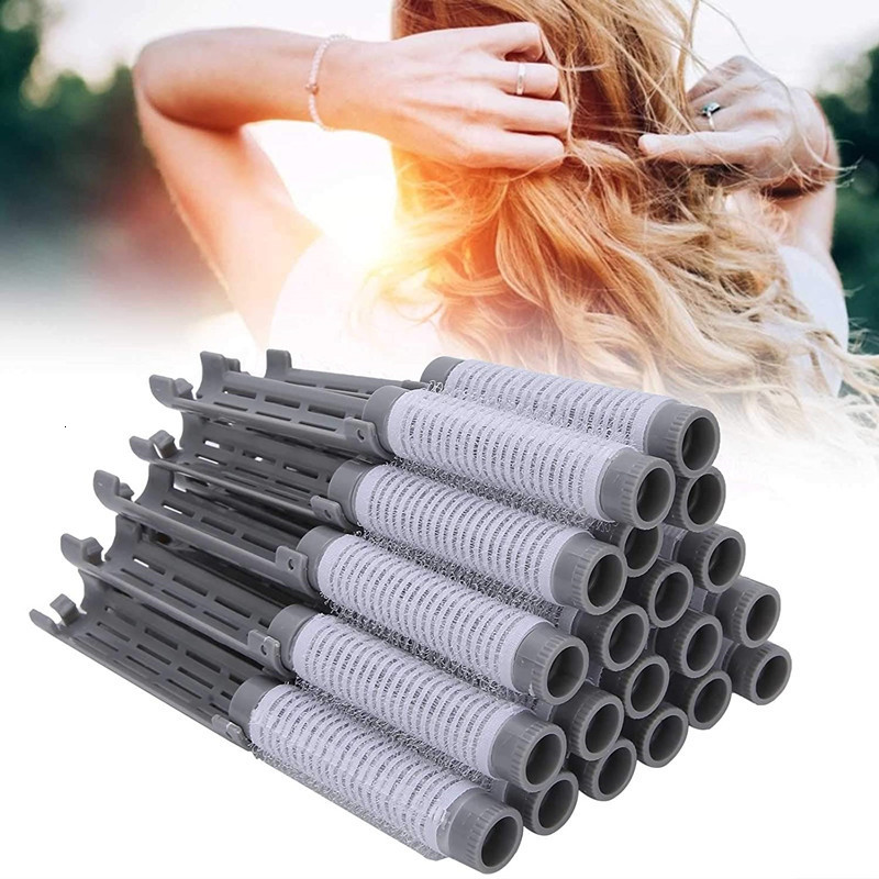 Hair Rollers 20pcsSet Perm Roll Fluffy Perming Rod Roller Curler Kit Rods Curlers dressing Styling Tool for Salon 230325