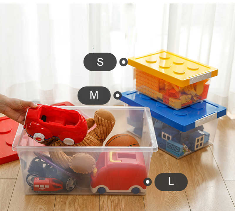 Storage Boxes Bins SHIMOYAMA Kids Building Blocks Storage Box Toys Organizer Case Space Saving Stackable Small Particle Block Sundries Container P2303