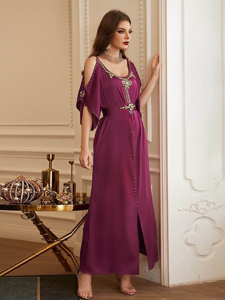 Ethnic Clothing Caftan Marocain De Soiree Kaftan Abaya Dubai Islam Arabic Muslim Dress Robes Djellaba Evening Turkey Dresses For Women Vestidos 230324