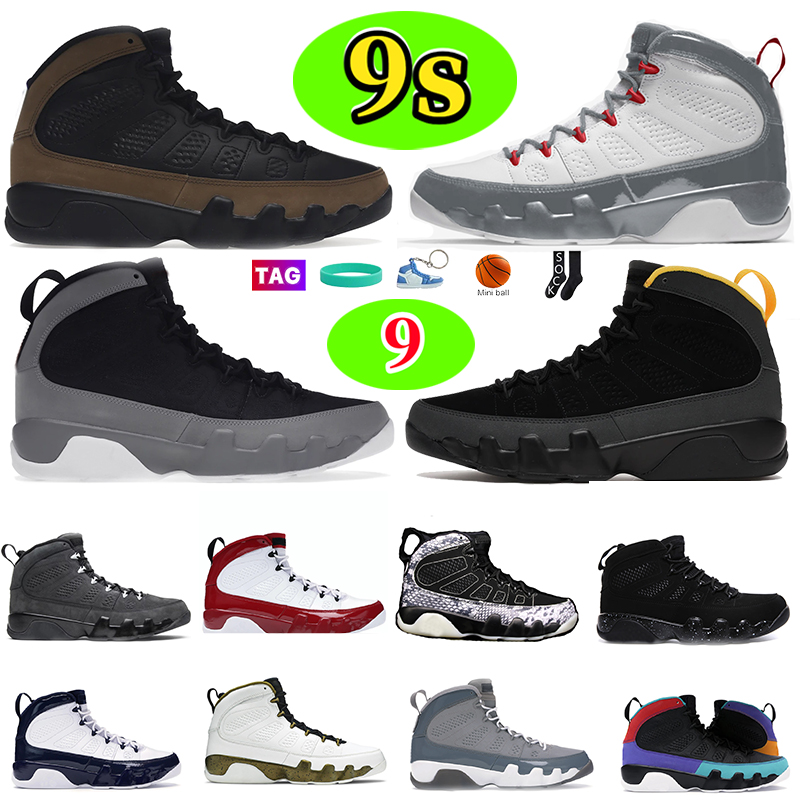 jumpman 9 Basketball Shoes jumpman9s Mens 9s Fire Red olive concord Antrhacite Dark Charcoal Particle Grey Black White University Red Pearl Blue womens Sneakers