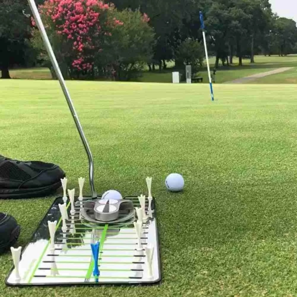 Other Golf Products Putting Mirror Swing Straight Practice Eye Line Accessories Putter Alignment Training Aid Trainer 230325