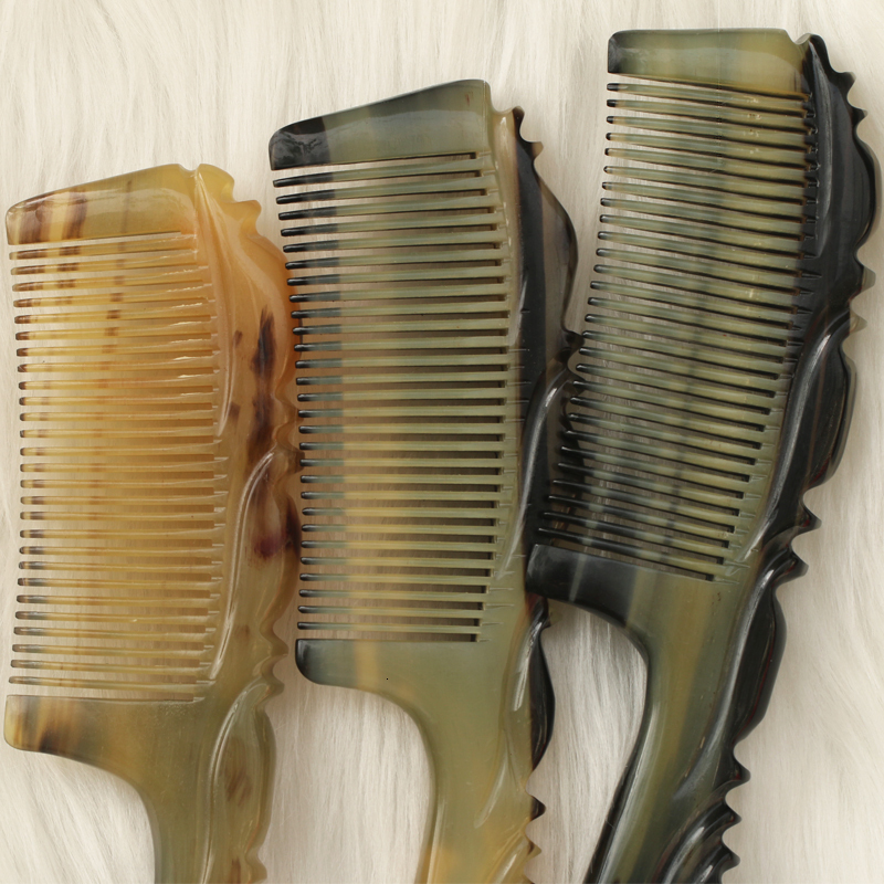 Hair Brushes 1PC Natural Sheep Horn Comb AntiStatic Massage Brushs 230325
