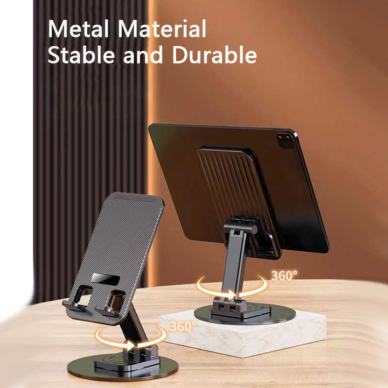 Aluminum Alloy Mobile Phone Bracket Desktop Plate Bracket Plastic Mobile Phone Stand Rotary Folding Holder
