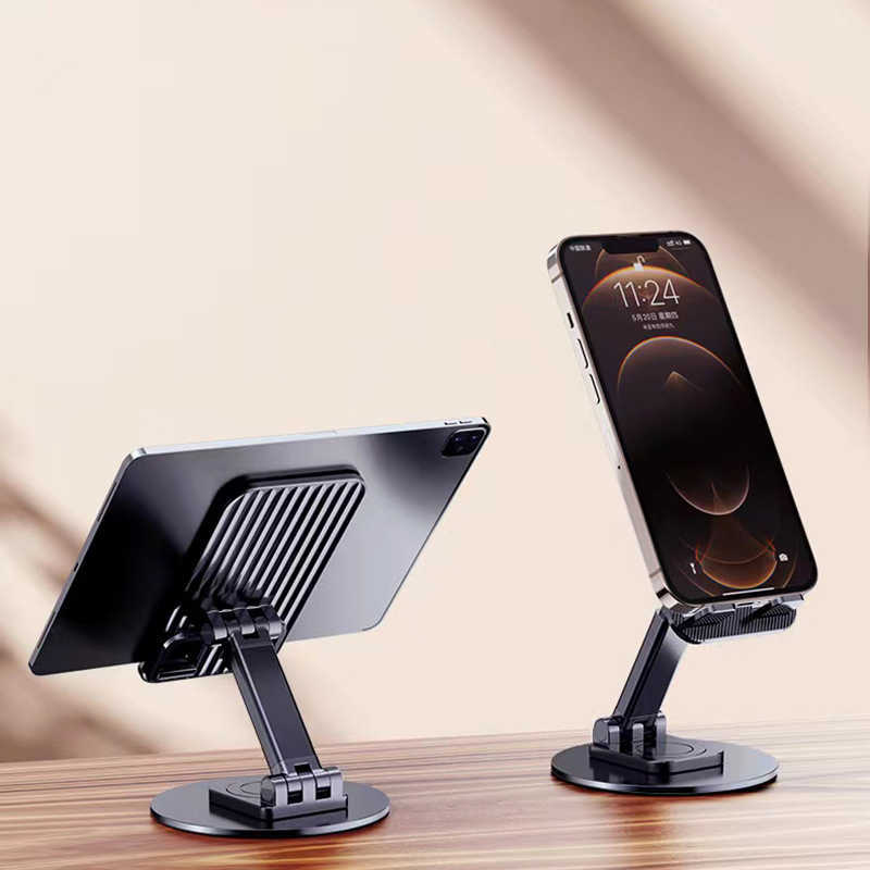Aluminum Alloy Mobile Phone Bracket Desktop Plate Bracket Plastic Mobile Phone Stand Rotary Folding Holder