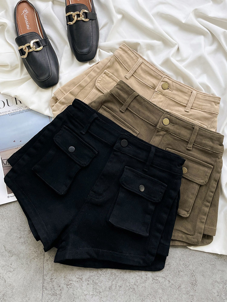 Women's Shorts Women's Casual Cargo Short Pants Summer Lady Streetwear Pockets Shorts 230325