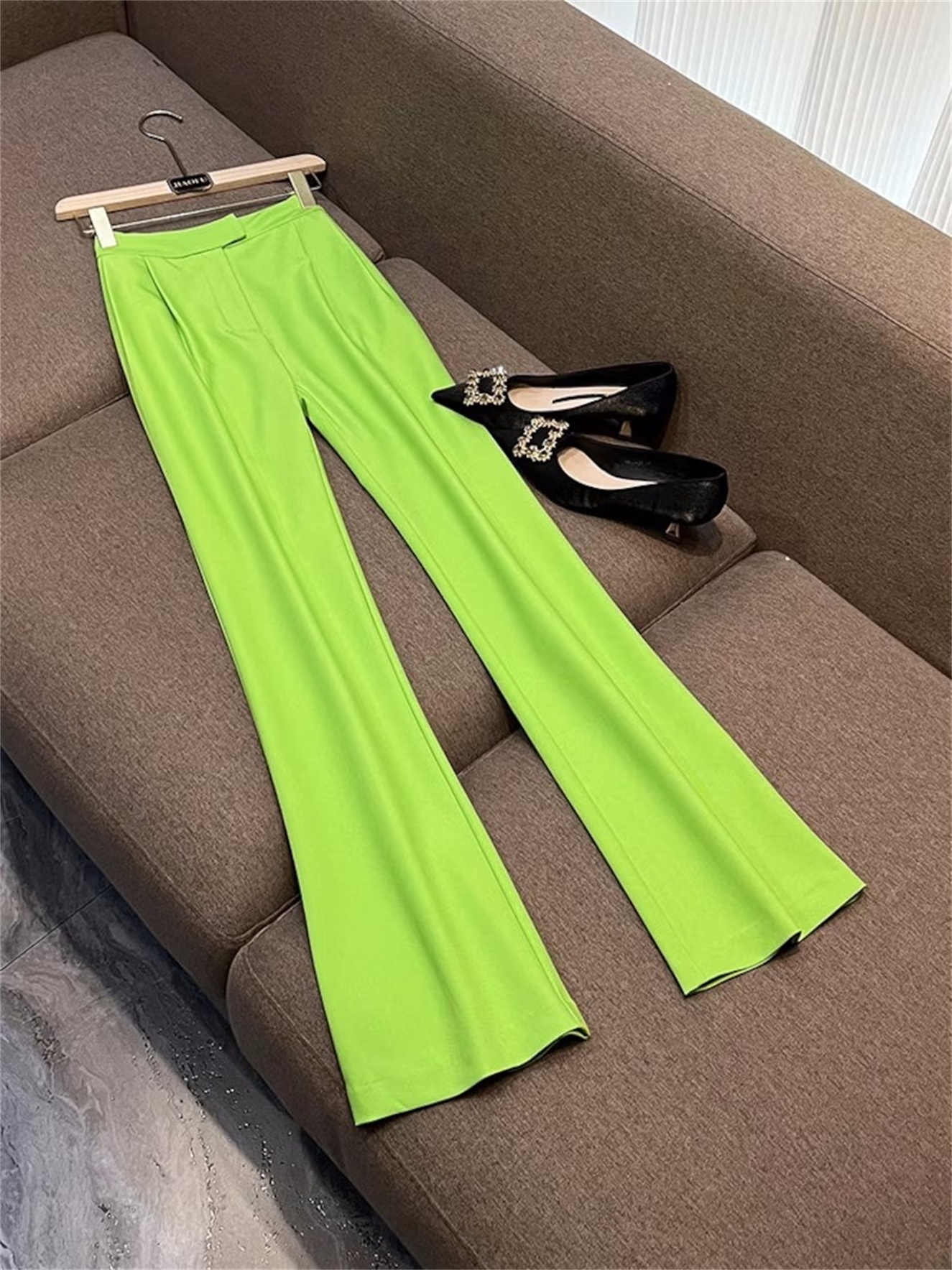 Spring Green Tailored Women Pants Suits Loose Leisure Celebrity Lady Customization Prom Formal Guest Wear For Wedding 2 Pieces
