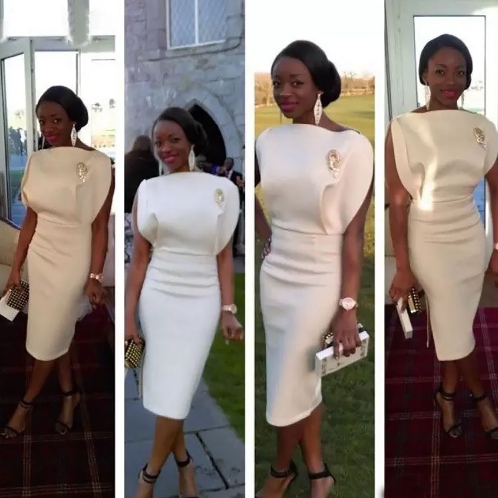 Mother Of the Bride Dress Formal Mother's Dresses Satin Custom Plus Size Zipper New Sleeveless Ivory White Straight Bateau Pleat