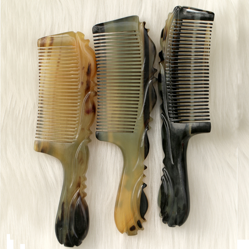Hair Brushes 1PC Natural Sheep Horn Comb AntiStatic Massage Brushs 230325