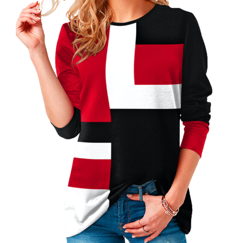 Women's T-Shirt Spring Vintage Patchwork Women's T-shirt Long Sleeve O-Neck All-match Tops Harajuku Loose Basic Oversized T Shirt 5XL 230325