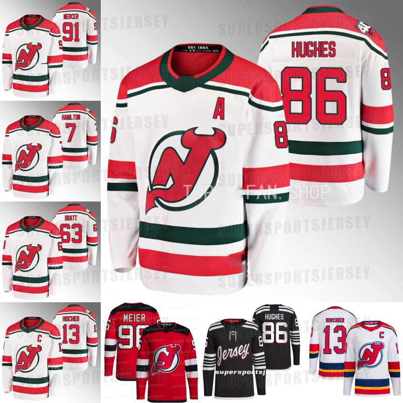 Devils Hockey Jerseys 2023 Heritage 86 Jack Hughes 63 Jesper Bratt 7 Dougie Hamilton 13 Nico Hischier #96 TIMO MEIER 90 Dawson Mercer 17 Yegor Sharangovich Custom, 2023 reverse retro
Devils Hockey Jerseys 2023 Heritage 86 Jack Hughes 63 Jesper Bratt 7 Dougie Hamilton 13 Nico Hischier #96 TIMO MEIER 90 Dawson Mercer 17 Yegor Sharangovich Custom, 2023 reverse retro