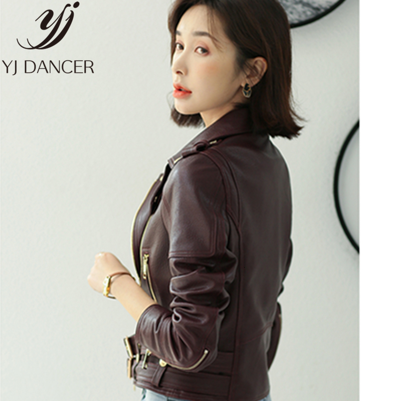 Women's Jackets Special Offer Leather Jacket Female Spring Autumn Short Motorcycle Locomotive Coa NICE0 230324
