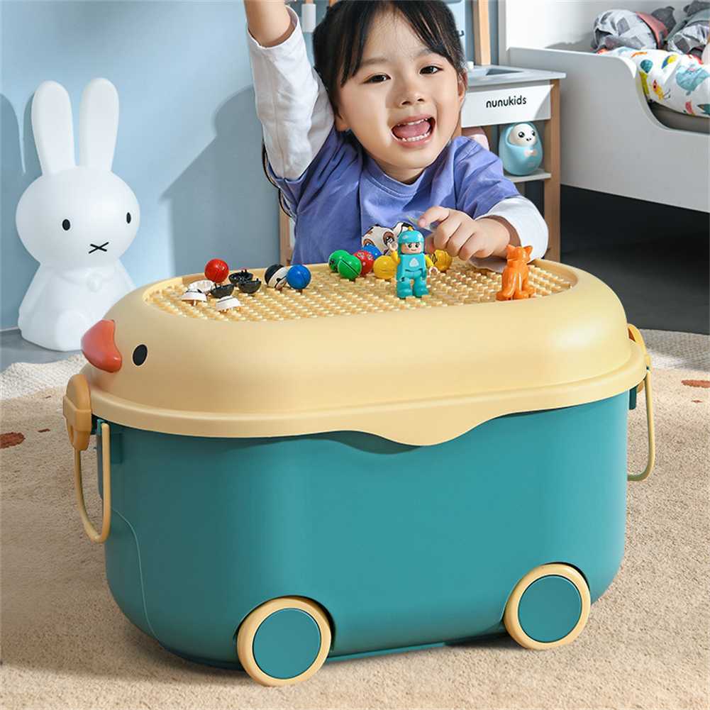 Storage Boxes Bins Household Plastic Storage Basket Multi-color Dustproof Baby Clothes Snacks Large-capacity Children Toy Storage Box Multipurpose P23 - view 3