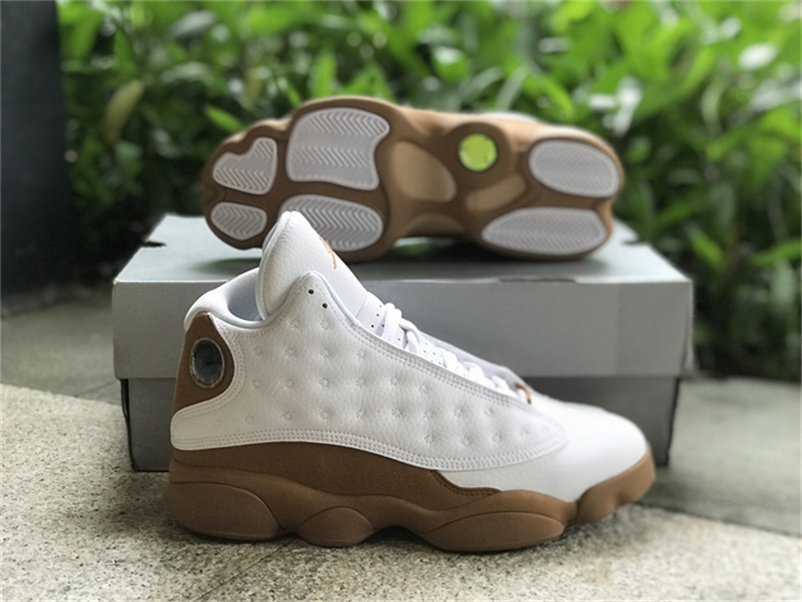 Running Shoes Basketball &sandals Air 13 13s Wheat White Gold Yellow Sports Original 40-47.5 Real Fiber