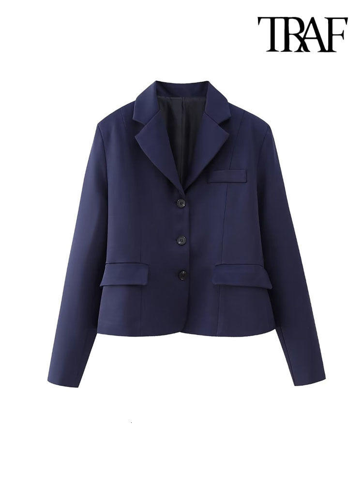 Two Piece Dress TRAF Women Fashion Front Button Blazer Coat And High Waist Back Zipper Pleated Midi Skirt Female Sets Mujer 230324