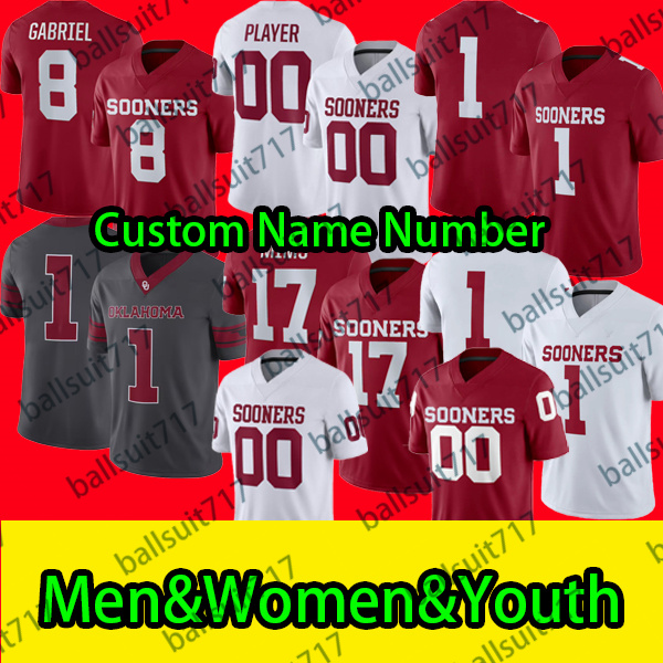 Custom NCAA College Oklahoma Sooners Football Jerseys Kyler Murray CeeDee Lamb Durron Neal Spencer Rattler Mayfield C.Williams Bradford Peterson, Grey
Custom NCAA College Oklahoma Sooners Football Jerseys Kyler Murray CeeDee Lamb Durron Neal Spencer Rattler Mayfield C.Williams Bradford Peterson, Grey