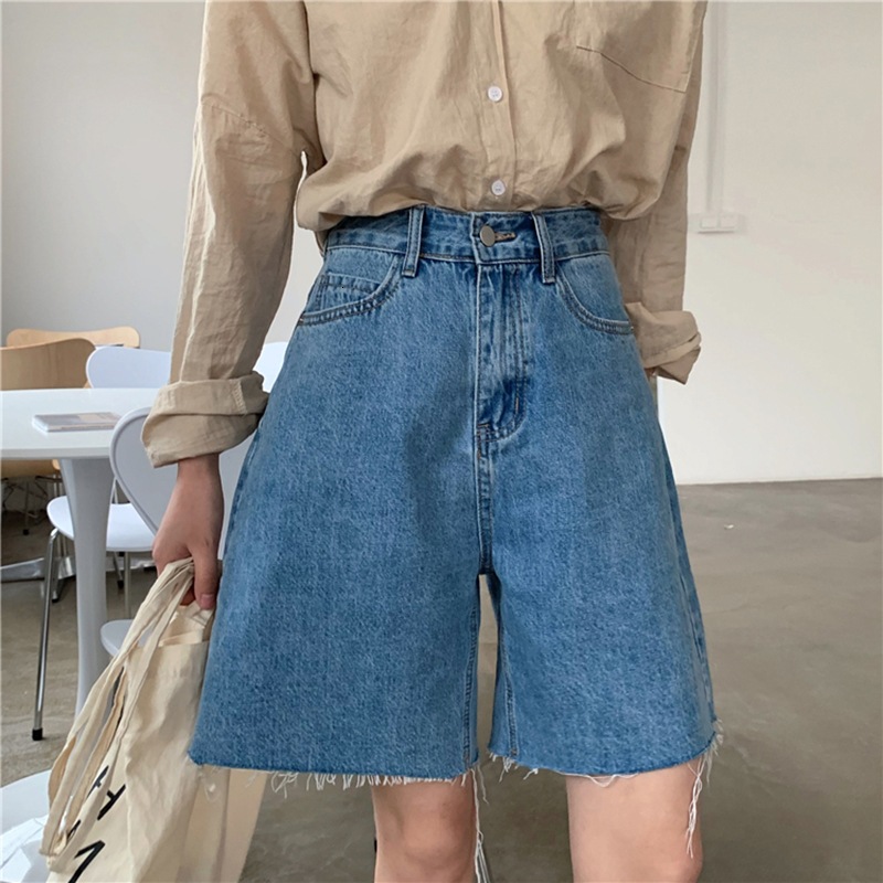 Women's Shorts Jean Shorts Women Summer Casual Loose Bike Shorts Korean Style Denim Shorts Streetwear Short Pants Women Jeans Shorts 230325