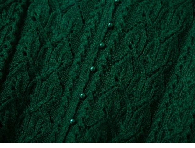 Women's Knits Tees Doublesided Women Hollow out Sweaters Solid Color Vneck Long Sleeve Single Breasted Jumper Mohair Blends Knit Cardigans 230324