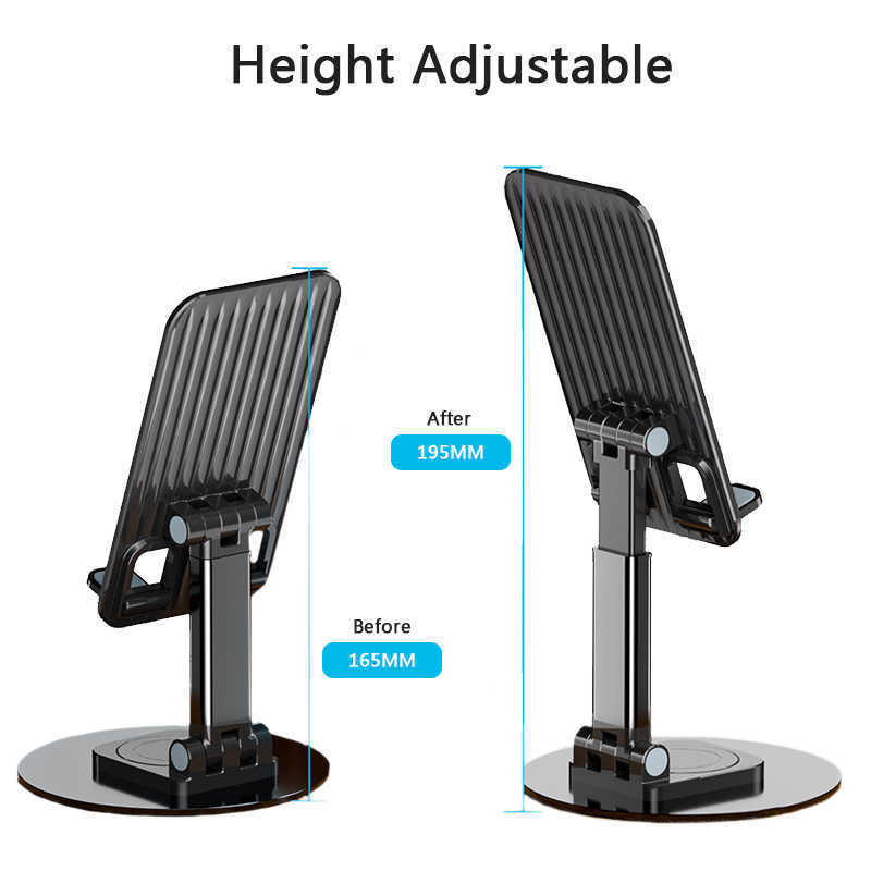 Aluminum Alloy Mobile Phone Bracket Desktop Plate Bracket Plastic Mobile Phone Stand Rotary Folding Holder