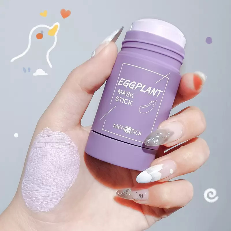 Other Health & Beauty Items Green Tea Oil Control Eggplant Acne Cleansing Moisturizing Mask Skin Care Remove Blackhead Fine Pores Mud Masks