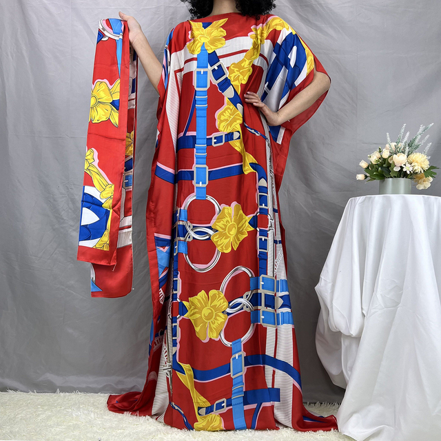 Ethnic Clothing Style Muslim Abaya Oversize African Women Clothing Dubai Dashiki Free Size Casual Floral Dresses Loose Long Dress Vintage 230325