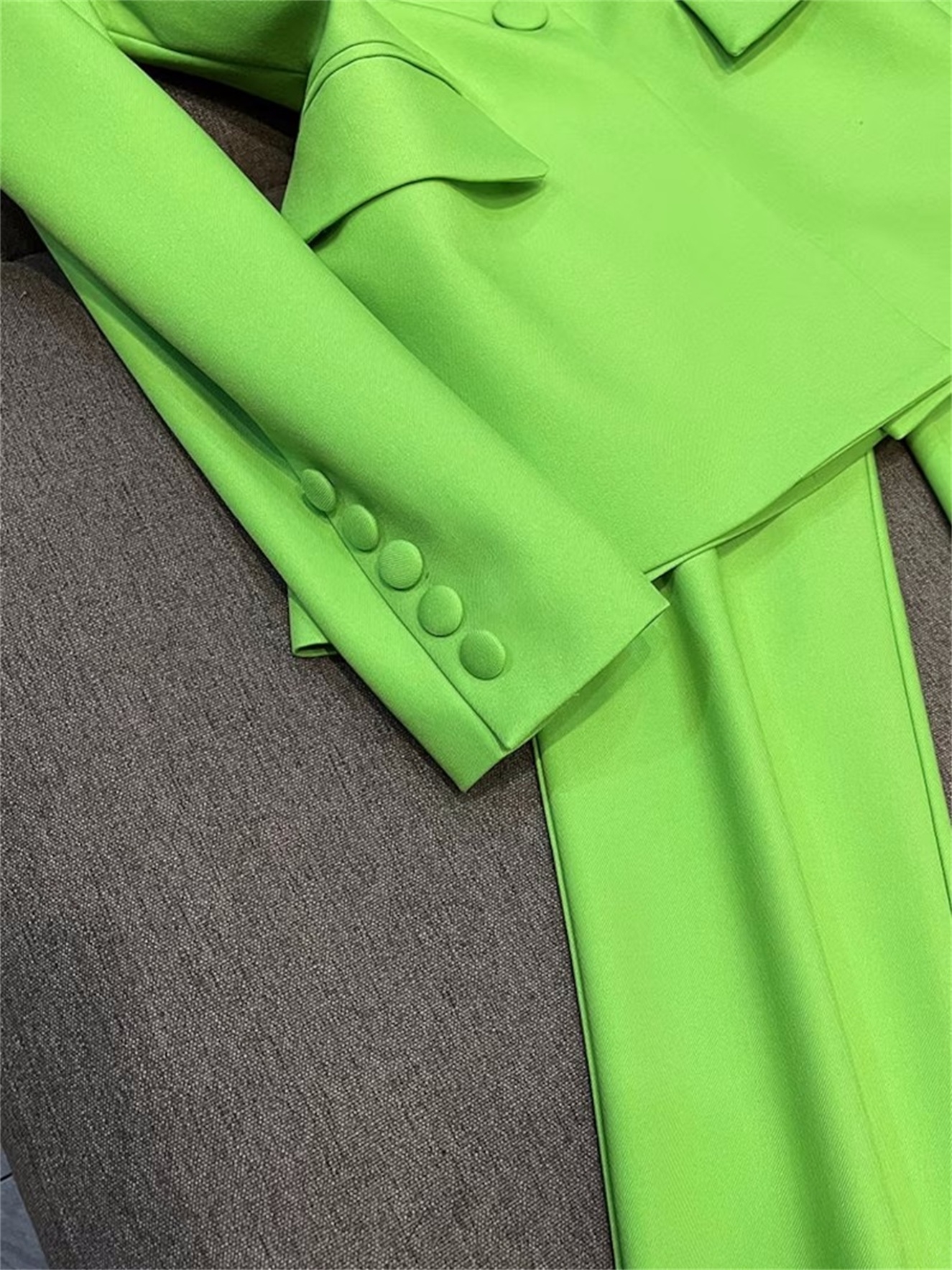 Spring Green Tailored Women Pants Suits Loose Leisure Celebrity Lady Customization Prom Formal Guest Wear For Wedding 2 Pieces