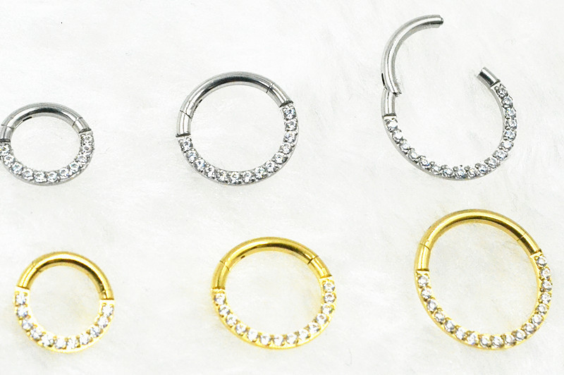 Nose Rings Studs 10pcs Body Jewelry Piercing 316L Steel CZ Ear Helix Daith Cartilage Tragus Earring Septum 16g 230325