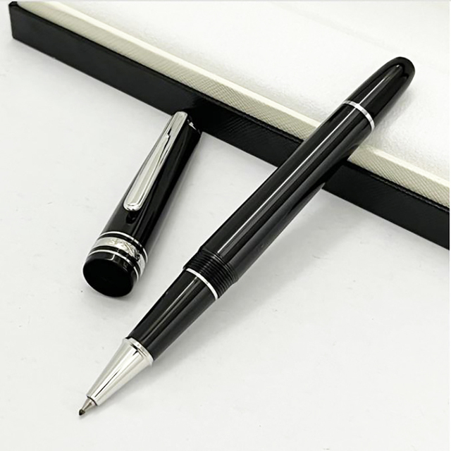 wholesale Turning Cap Platinum e M Ballpoint Pen black resin fine star with series number pen new