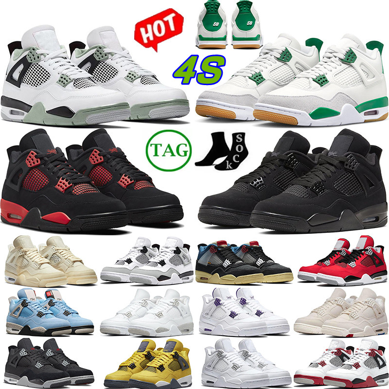 Jumpman 4 Retro 4S Basketball Shoe Pine Green seafoam University Blue Red Thunder Black Cat Canvas White Oreo Sail Noir Metallic Women men Sports Sneakers Trainers
Jumpman 4 Retro 4S Basketball Shoe Pine Green seafoam University Blue Red Thunder Black Cat Canvas White Oreo Sail Noir Metallic Women men Sports Sneakers Trainers