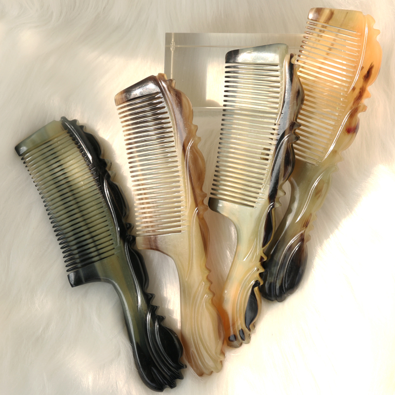 Hair Brushes 1PC Natural Sheep Horn Comb AntiStatic Massage Brushs 230325