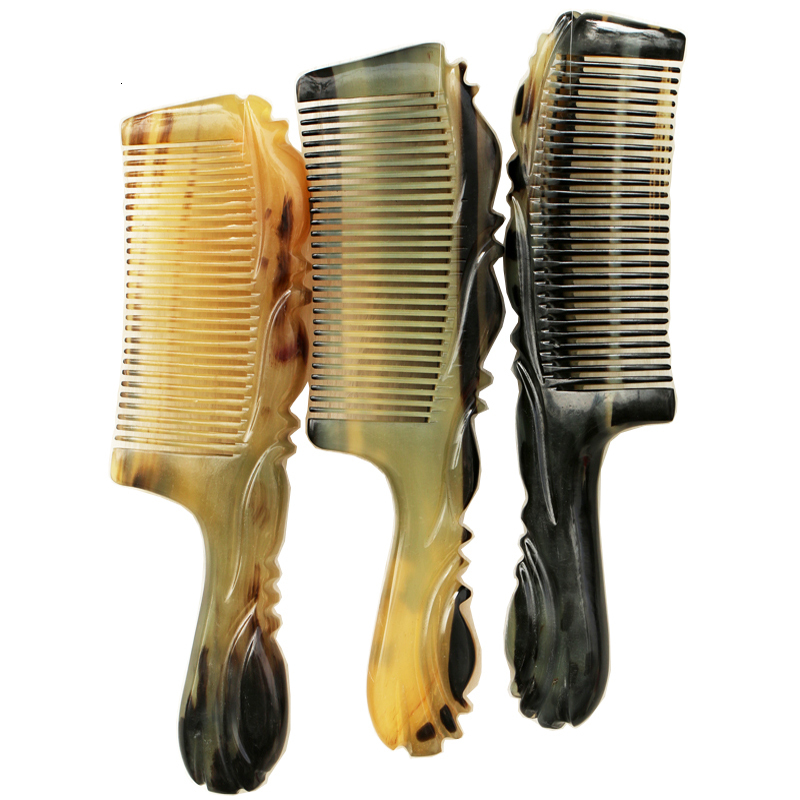 Hair Brushes 1PC Natural Sheep Horn Comb AntiStatic Massage Brushs 230325
