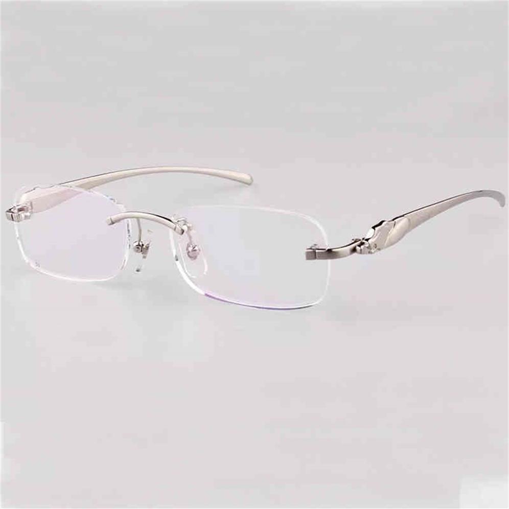 Rimless Panther Eyeglasses Clear Transparent Optical Frames For Men And Women Fill Prescription Pochromic Glasses French293b 
Rimless Panther Eyeglasses Clear Transparent Optical Frames For Men And Women Fill Prescription Pochromic Glasses French293b