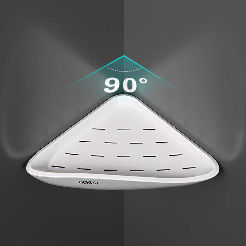 No-Punch Bathroom Storage Holders Shelf Bathroom Toilet Wall Mounted Corner Towel Rack Bathroom Vanity Triangular Storage Rack