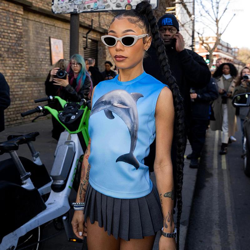 Women' Tanks Y2K Women Dolphin Printed Tank Top Summer Sleeveless Round Neck Slim Bustiers Vest Graphic Tee Corset Tops Streetwear 2023, Blue
Women' Tanks Y2K Women Dolphin Printed Tank Top Summer Sleeveless Round Neck Slim Bustiers Vest Graphic Tee Corset Tops Streetwear 2023, Blue