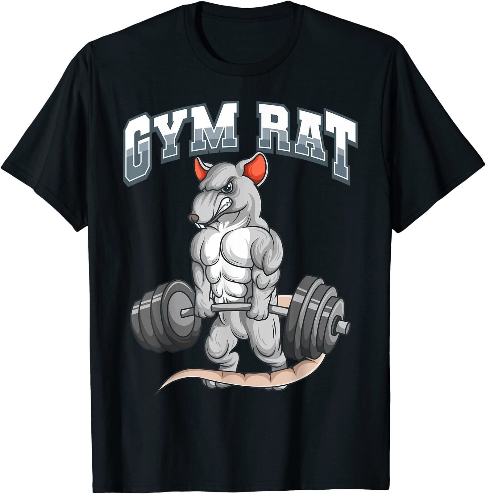 Men's T-Shirts Gym Rat Fitness Bodybuilding Size S 5XL Crewneck Cotton T Shirt Men Casual Short Sleeve Tees Tops Drop 230325