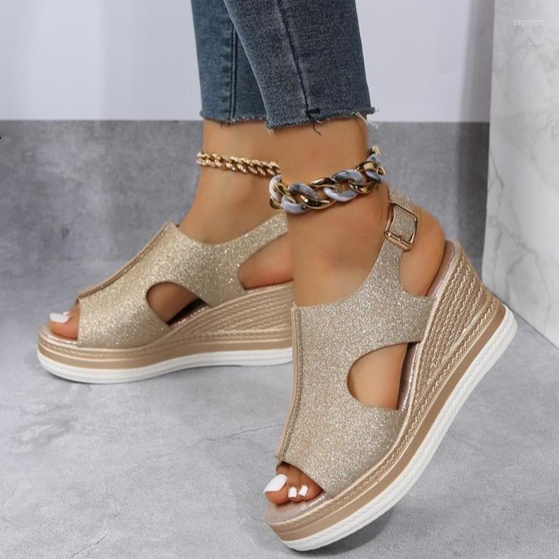 Sandals 2023 Sparkling Color Gold Silver Women's Casual Wedge Line Buckle Open Toe Large Size Summer, Pink
Sandals 2023 Sparkling Color Gold Silver Women's Casual Wedge Line Buckle Open Toe Large Size Summer, Pink