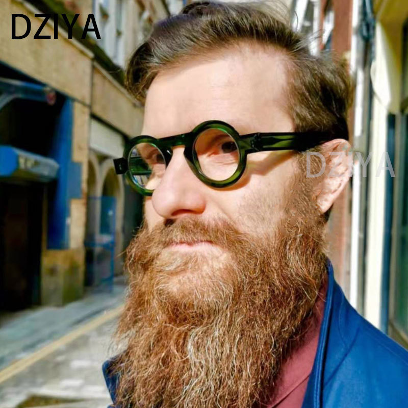 Sunglasses Frames Fashion Retro Round Gradient Color Large Plate Material HighEnd Men Women Glasses 60193 230325